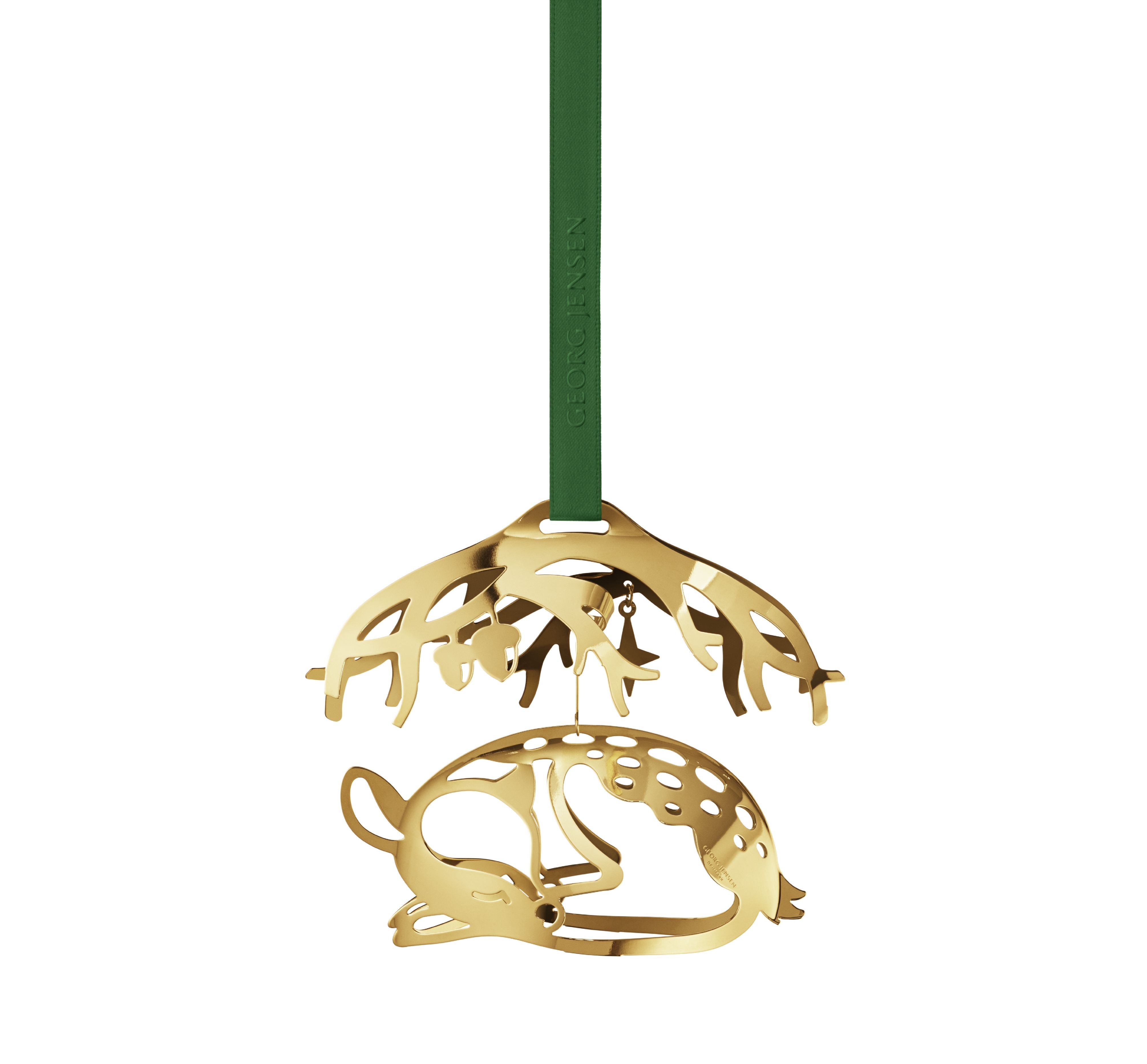[product_category]-Georg Jensen 2023 Christmas Mobile Deer, Gold Plated-Georg Jensen-5713275235385-10020143-GEO-1