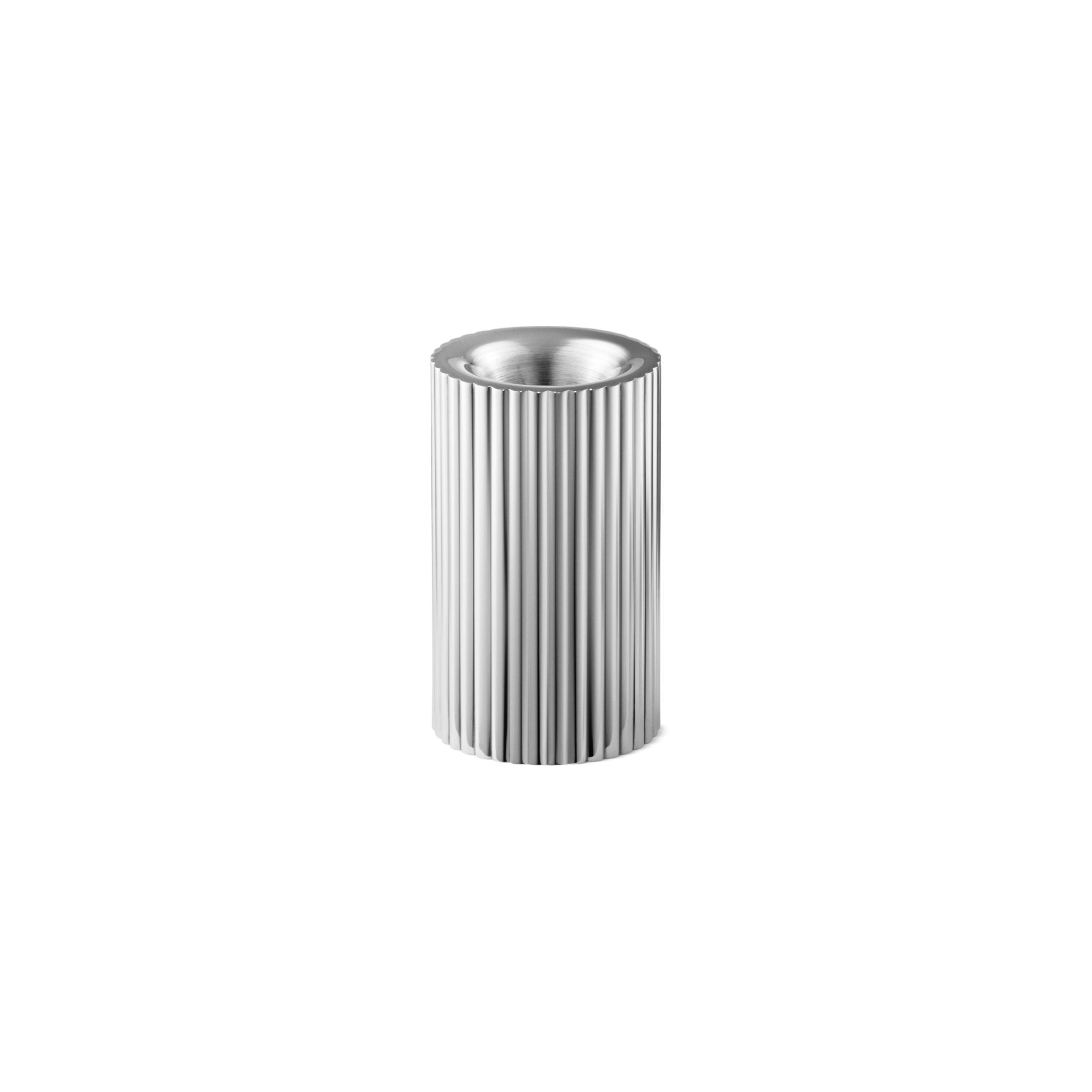 [product_category]-Georg Jensen Bernadotte Tealight & Candle Holder, Set Of 3, Stainless Steel-Georg Jensen-5713275209447-10019290-GEO-2