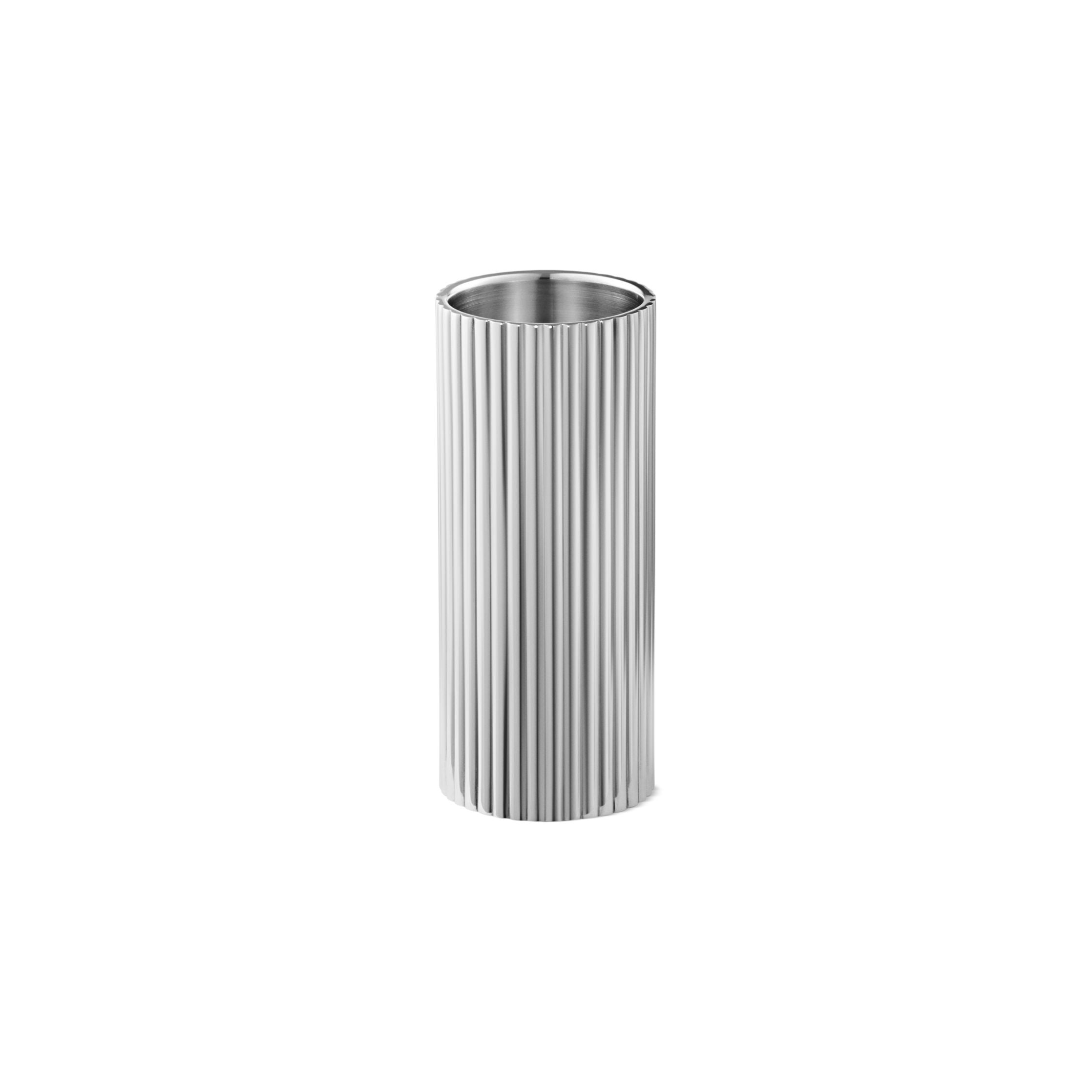 [product_category]-Georg Jensen Bernadotte Tealight & Candle Holder Stainless Steel, Medium-Georg Jensen-5713275209423-10019288-GEO-2