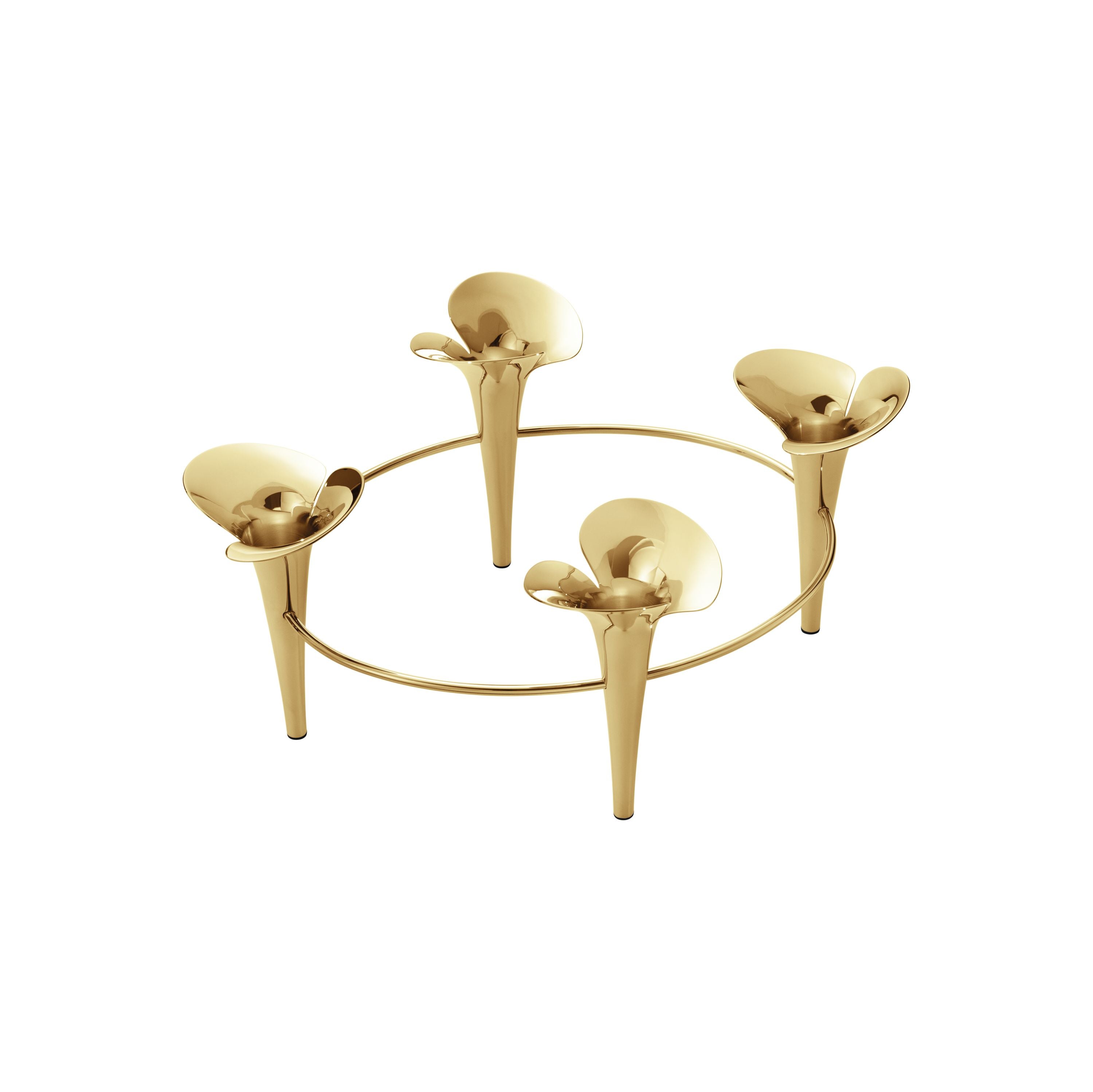 [product_category]-Georg Jensen Bloom Botanica Taper Candleholder 4 Candles, Gold-Georg Jensen-5713275239505-10020195-GEO-2