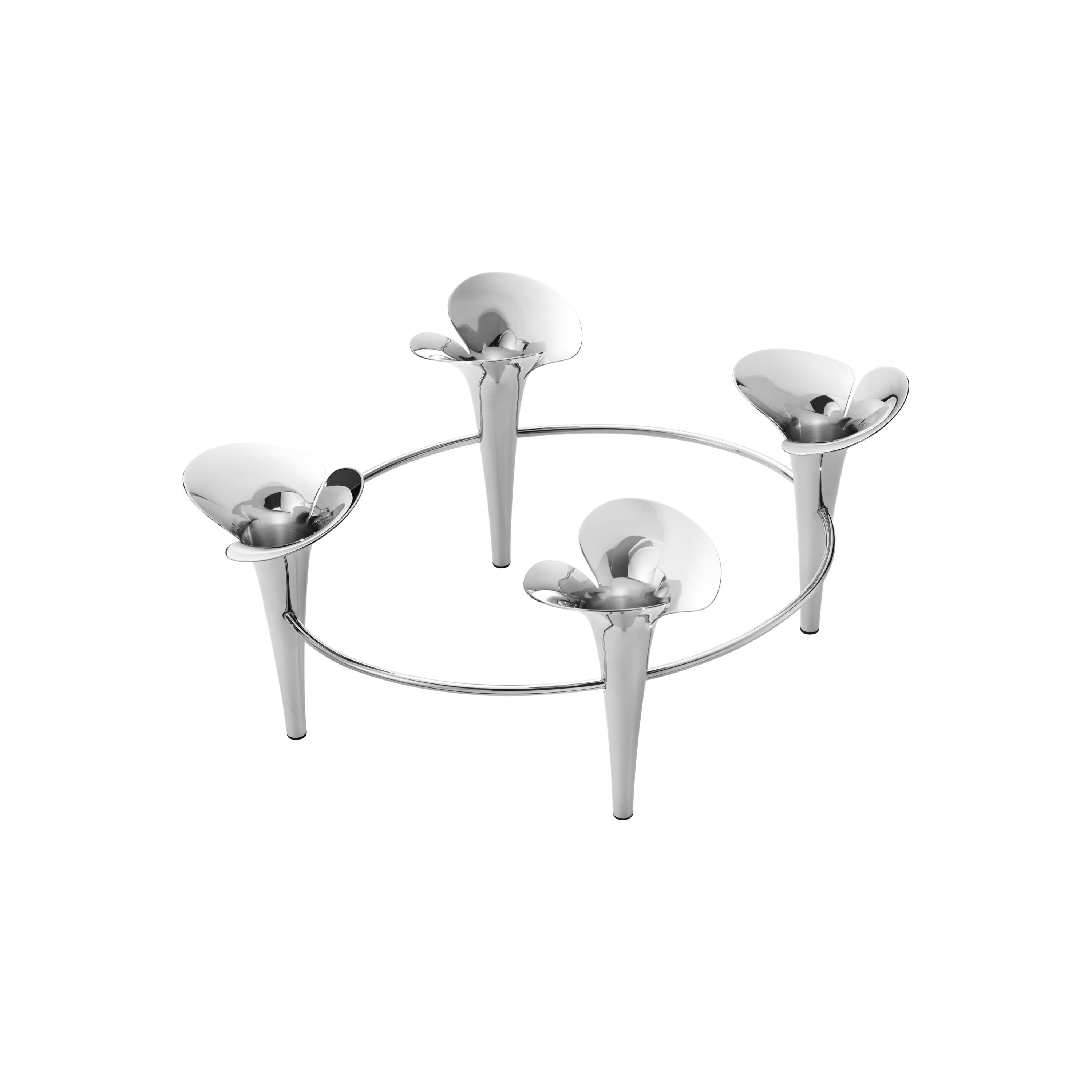 [product_category]-Georg Jensen Bloom Botanica Taper Candleholder 4 Candles, Stainless Steel-Georg Jensen-5713275241546-10020271-GEO-2