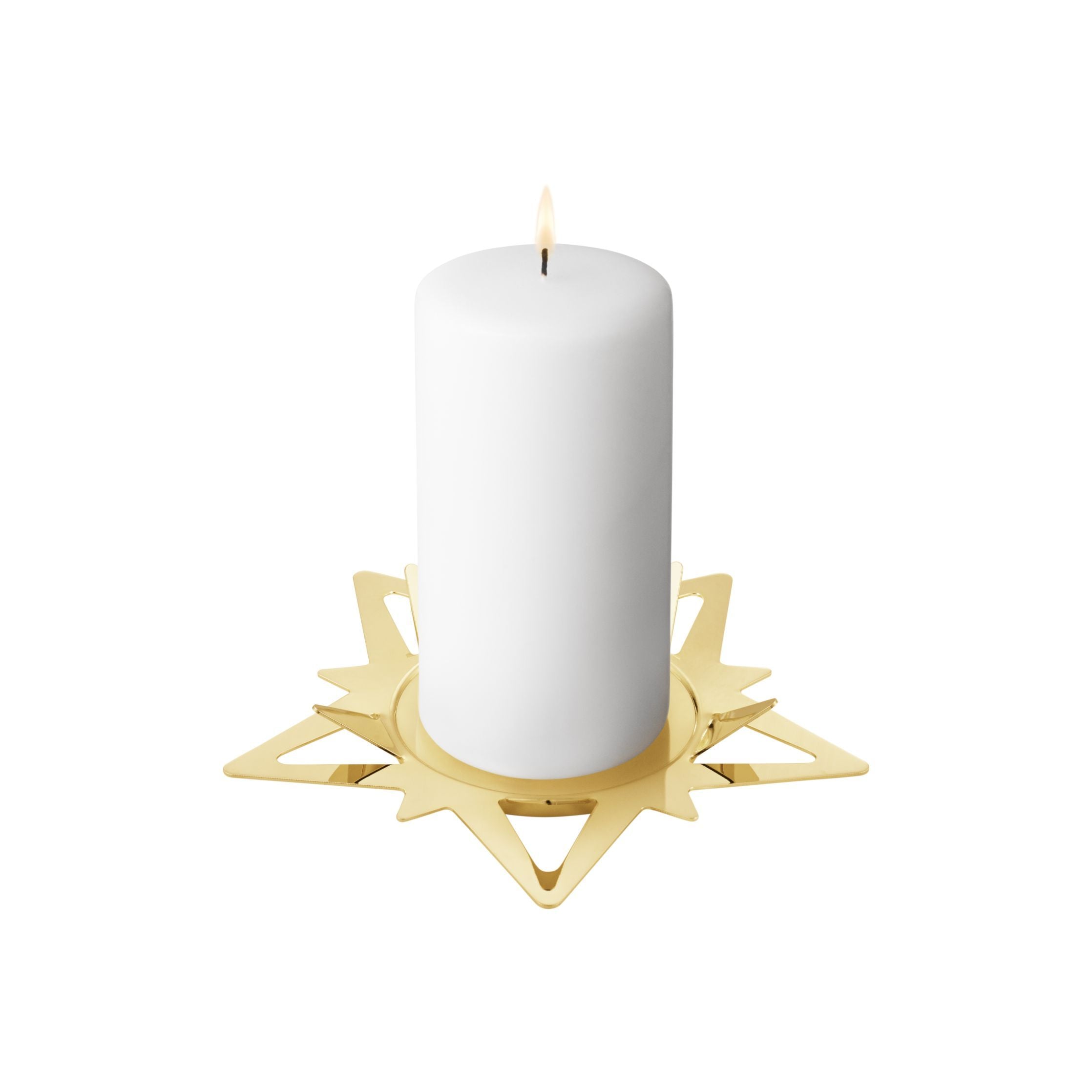 [product_category]-Georg Jensen Classic Christmas Star Candle Holder For Block Candles, Gold Plated-Georg Jensen-5713275209867-10019320-GEO-2