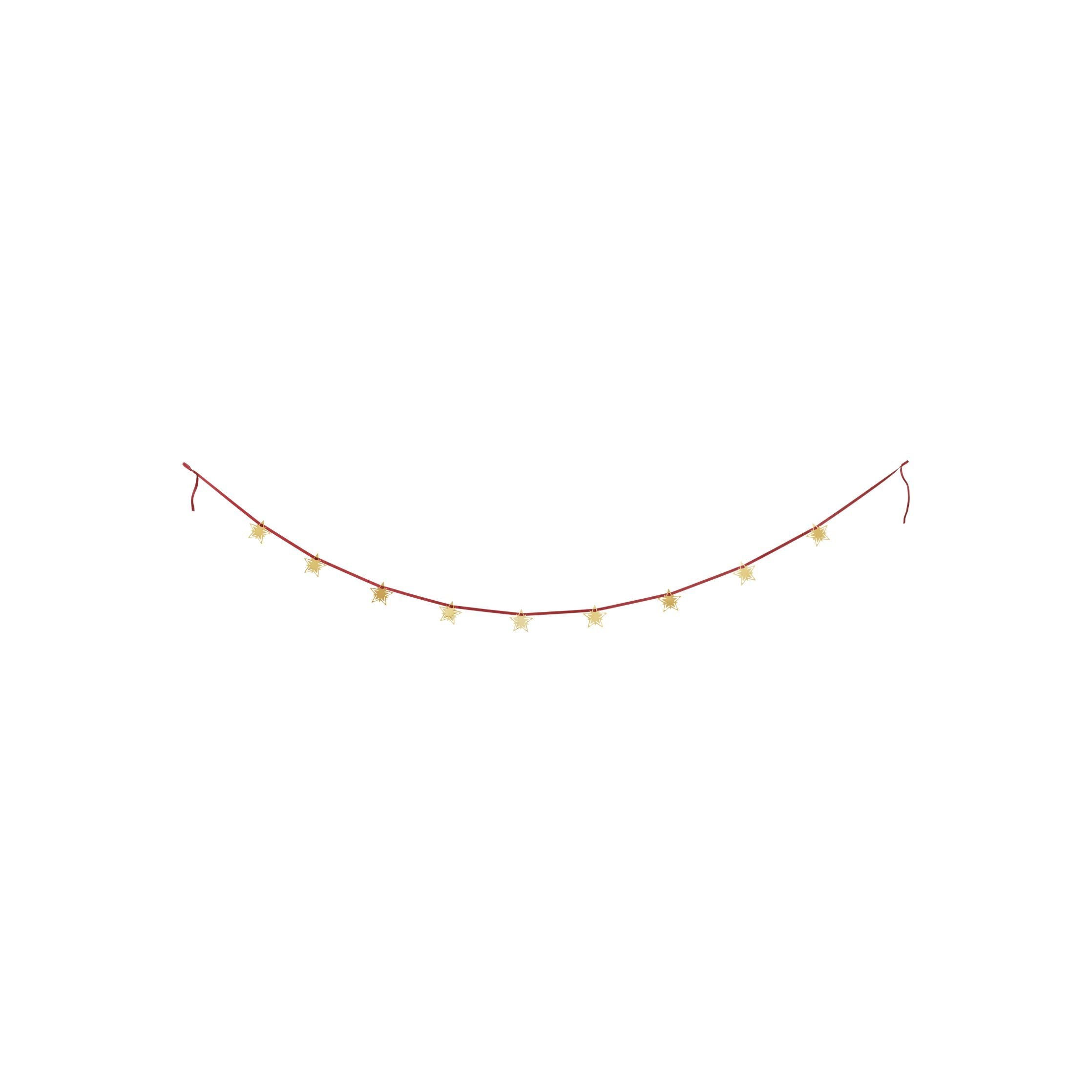 [product_category]-Georg Jensen Classic Christmas Star Garland, 1 M Red, Gold Plated-Georg Jensen-5713275209843-10019319-GEO-2
