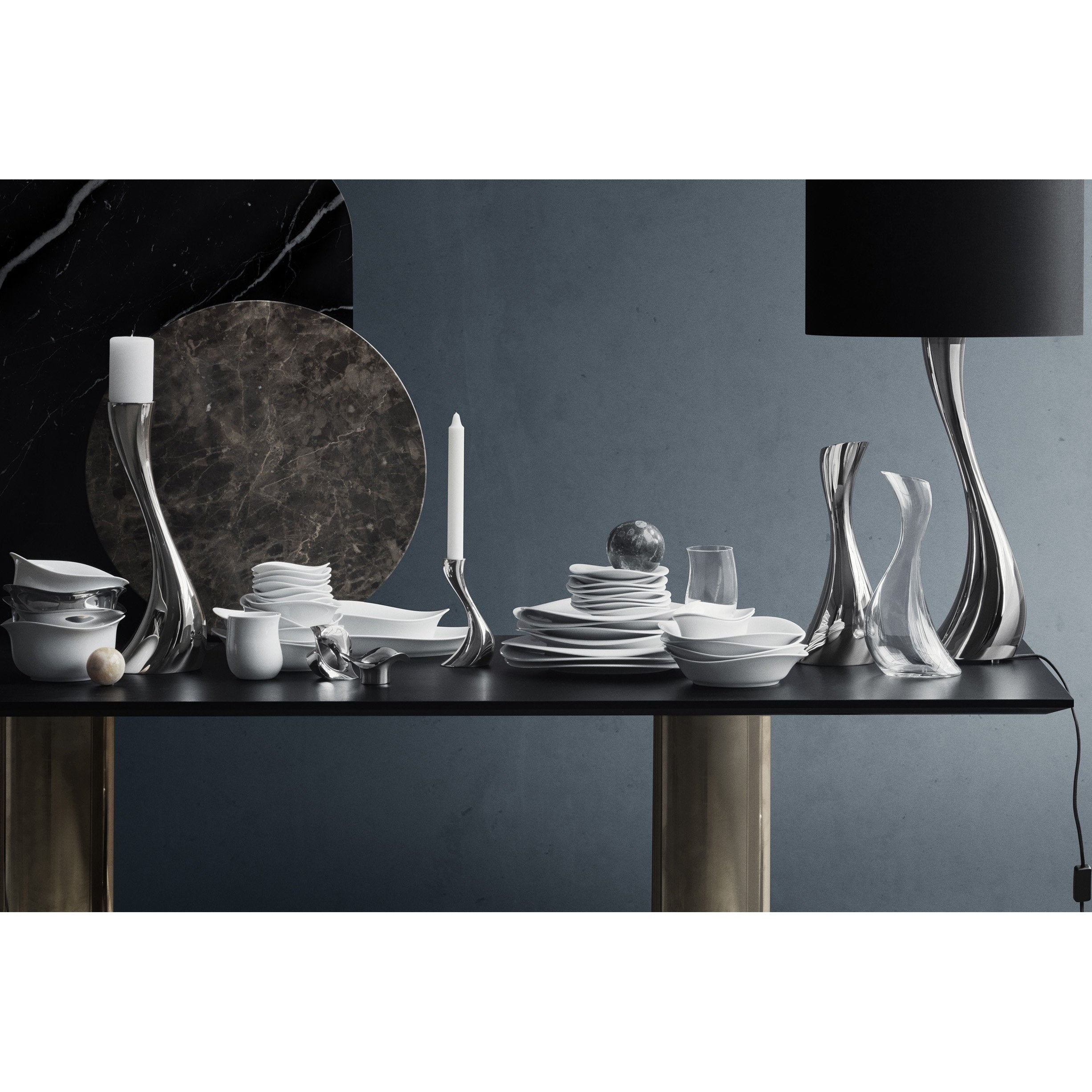 [product_category]-Georg Jensen Cobra Lamp White, ø 42 Cm-Georg Jensen-5705145202856-3586173+3592142-GEO-2