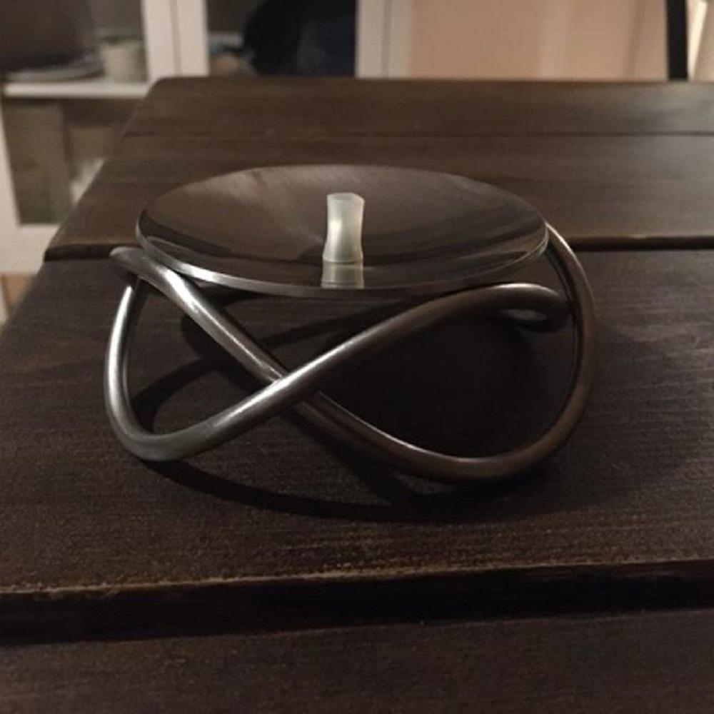 [product_category]-Georg Jensen Harmony Candle Holder, Gold Plating-Georg Jensen-5705145262898-3586142-GEO-2