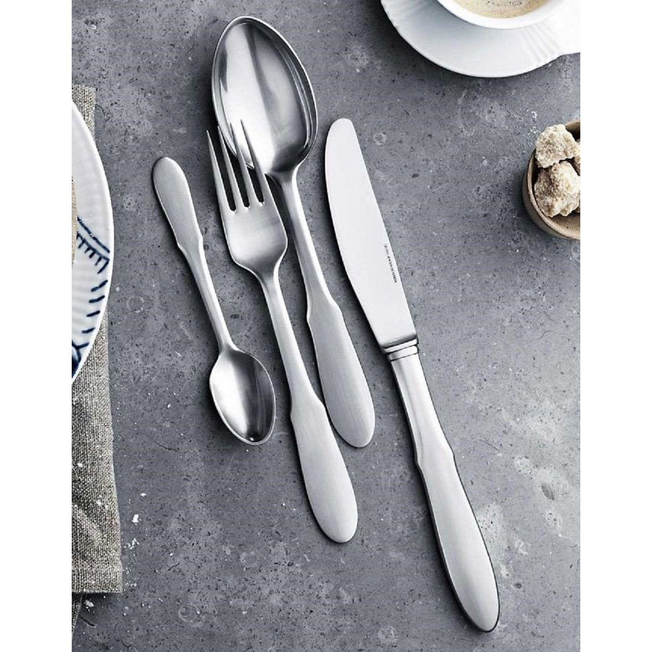 [product_category]-Georg Jensen Mitsra Dessert Spoon, Set Of 4-Georg Jensen-5713275066569-10014977-GEO-2