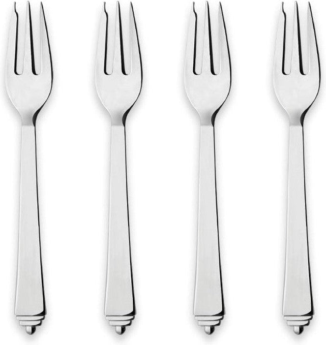 [product_category]-Georg Jensen Pyramid Cake Fork, Set Of 4-Georg Jensen-5713275066811-10014991-GEO-1