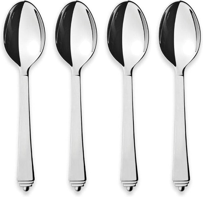 [product_category]-Georg Jensen Pyramid Desser Spoon, Set Of 4-Georg Jensen-5713275066835-10014992-GEO-1