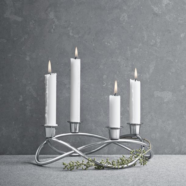 [product_category]-Georg Jensen Season Grand Candle Holder Stainless Steel, 28 Cm-Georg Jensen-5705145241596-3586431-GEO-2