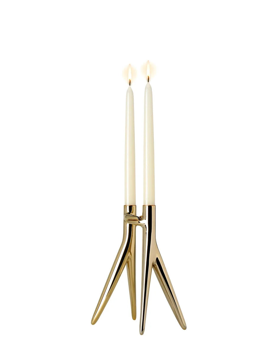 [product_category]-Kartell Abbracciaio Candelabra, Gold-Kartell-8058967173819-01956GG-KAR-2