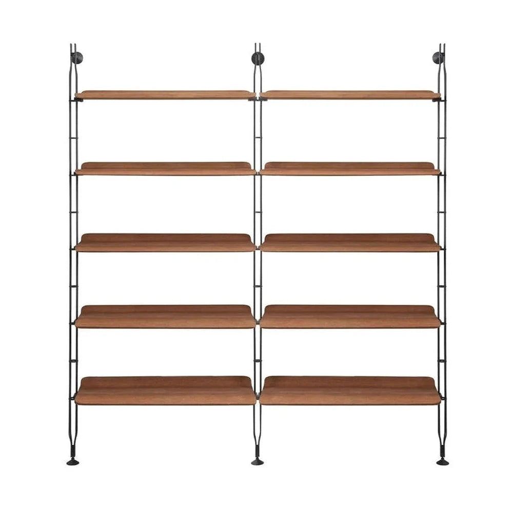 [product_category]-Kartell Adam Wood Bookcase Medium, Dark Wood/Black-Kartell-8058967309805-08915SN-KAR-1