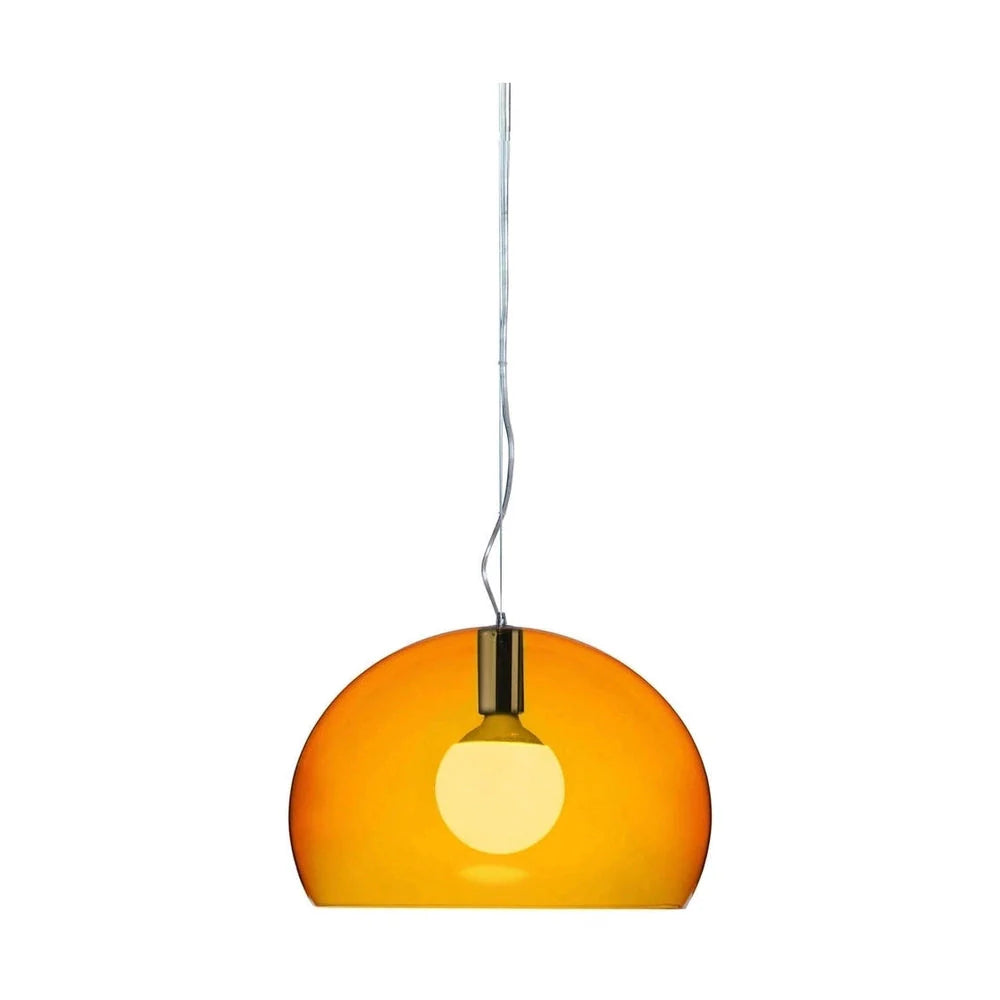 [product_category]-Kartell Fl/Y Suspension Lamp Small, Transparent/Orange-Kartell-8058967205176-09053K4-KAR-1