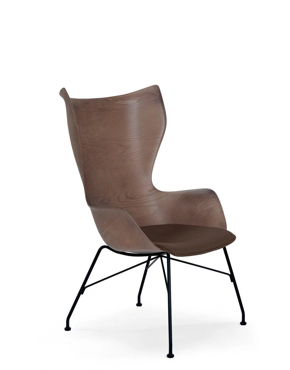 [product_category]-Kartell K/Wood Armchair Leather, Dark Wood/Black-Kartell-8058967295450-04917SN-KAR-2