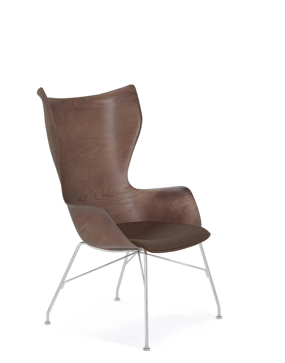 [product_category]-Kartell K/Wood Armchair Leather, Dark Wood/Chrome-Kartell-8058967295214-04917SC-KAR-2