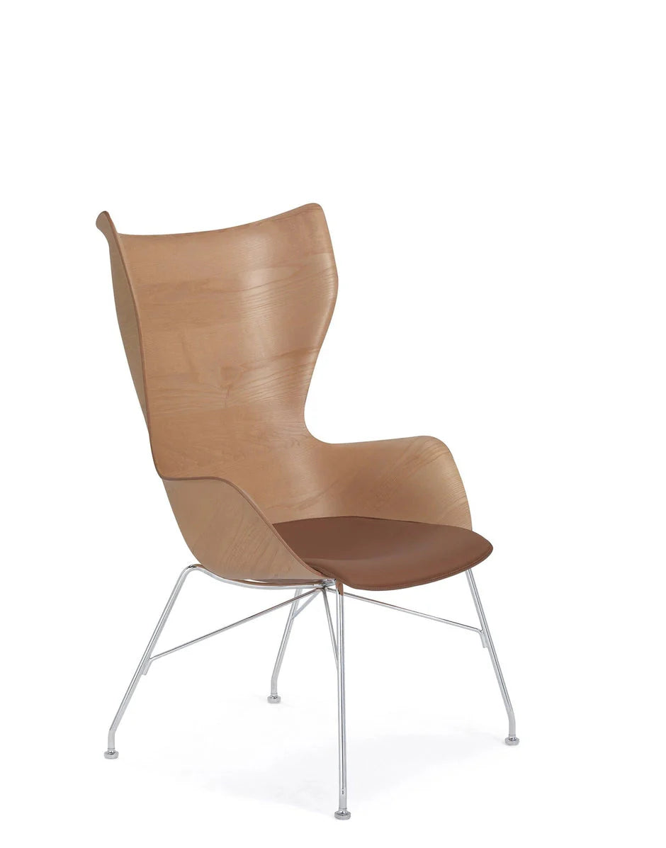 [product_category]-Kartell K/Wood Armchair Leather, Light Wood/Chrome-Kartell-8058967294774-04917CC-KAR-2