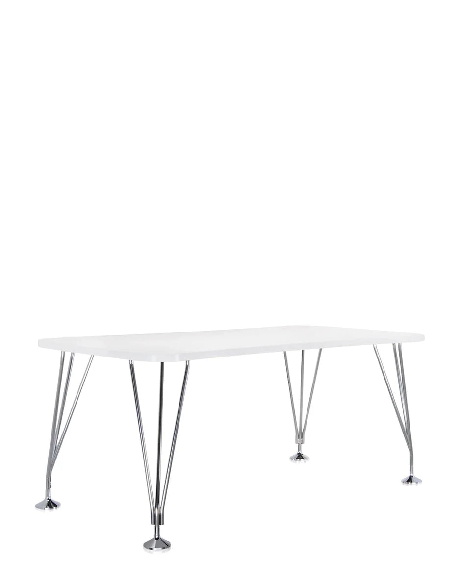 [product_category]-Kartell Max Desk 160x80 Cm, White Zinc/Chromium-Kartell-8058967045116-045162M-KAR-2