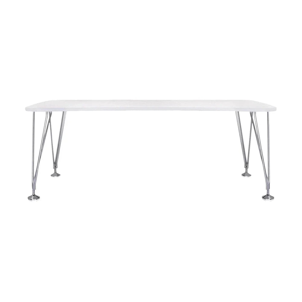 [product_category]-Kartell Max Desk 190x90 Cm, White Zinc/Chromium-Kartell-8058967045147-045172M-KAR-1