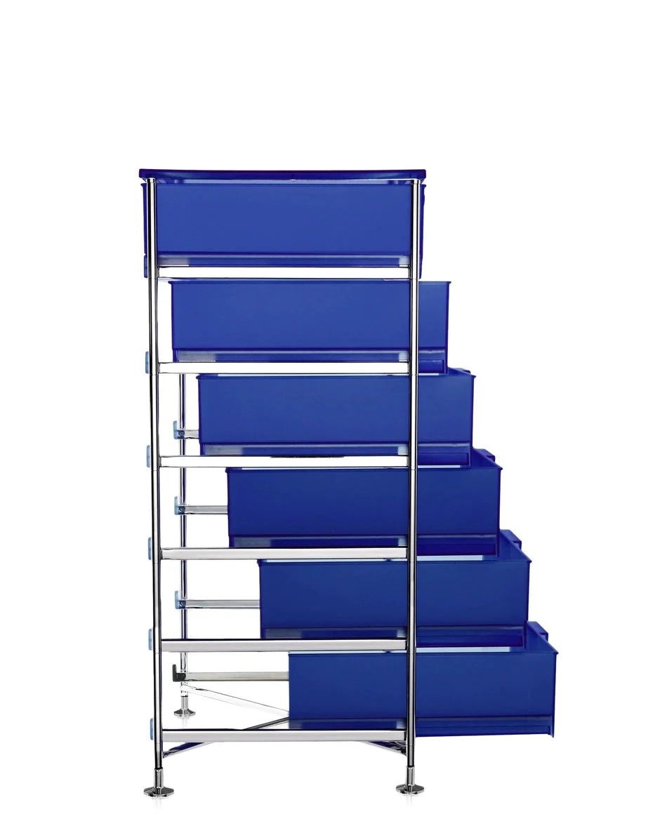[product_category]-Kartell Mobil 6 Drawer With Feet, Cobalt Blue-Kartell-8058967028522-02041L2-KAR-2