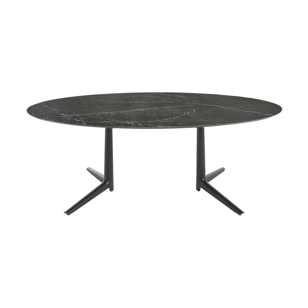 [product_category]-Kartell Multiplo Table Xl Oval Outdoor Marble, Black-Kartell-8058967230680-04084MN-KAR-1