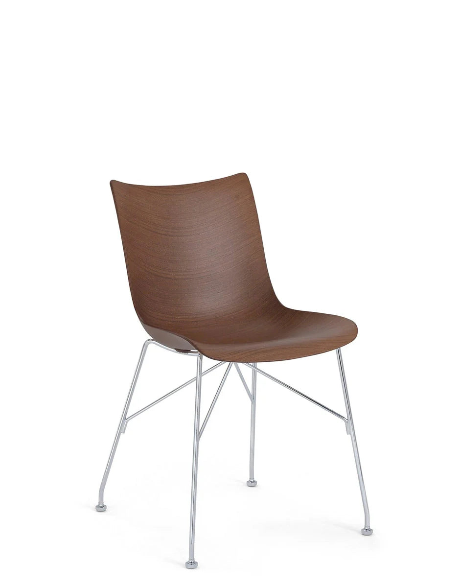 [product_category]-Kartell P/Wood Chair Basic Veneer, Dark Wood/Chrome-Kartell-8058967294811-04911SC-KAR-2