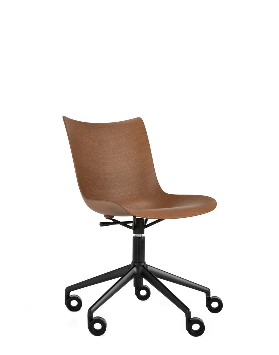 [product_category]-Kartell P/Wood Chair With Wheels, Dark Wood/Black-Kartell-8058967310405-05926SN-KAR-2