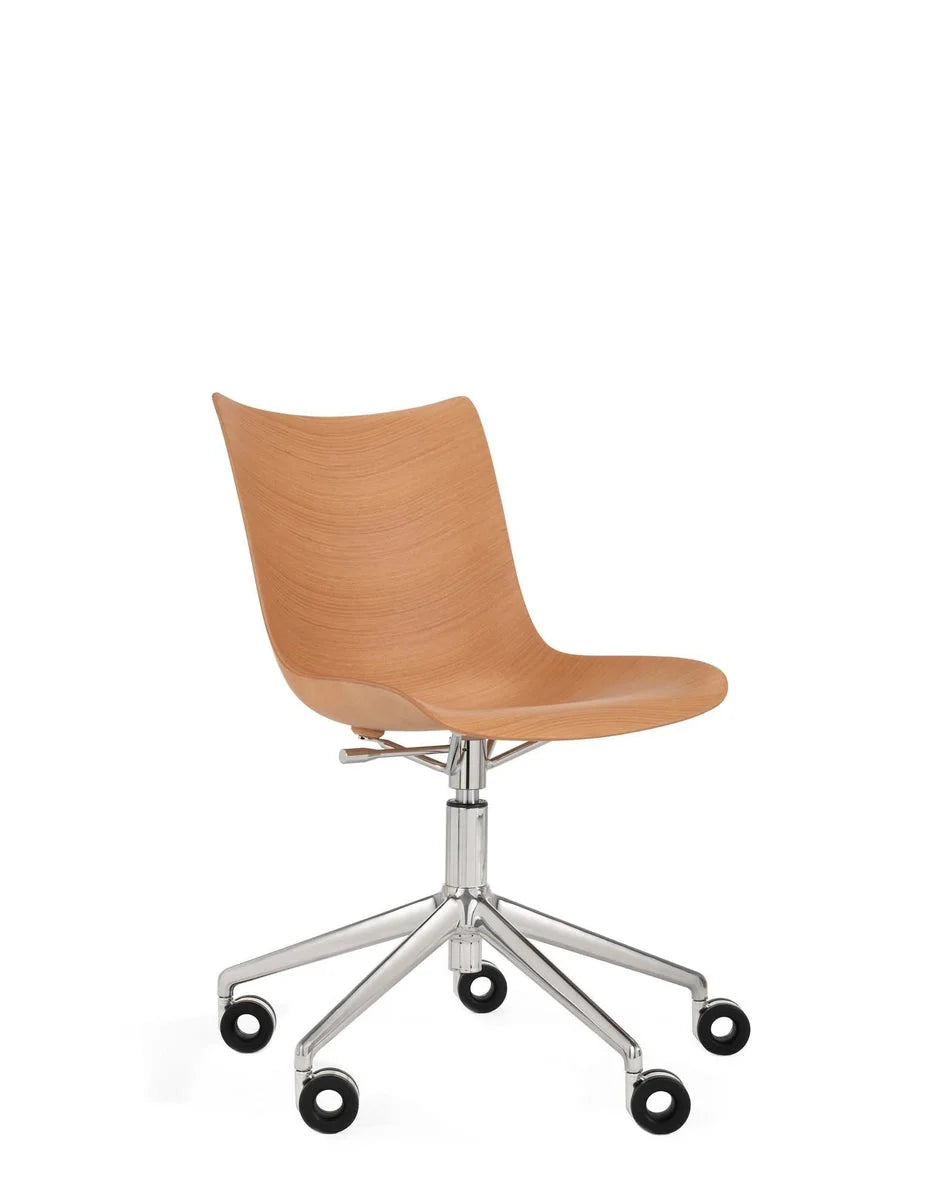 [product_category]-Kartell P/Wood Chair With Wheels, Light Wood/Chrome-Kartell-8058967310368-05926CC-KAR-2