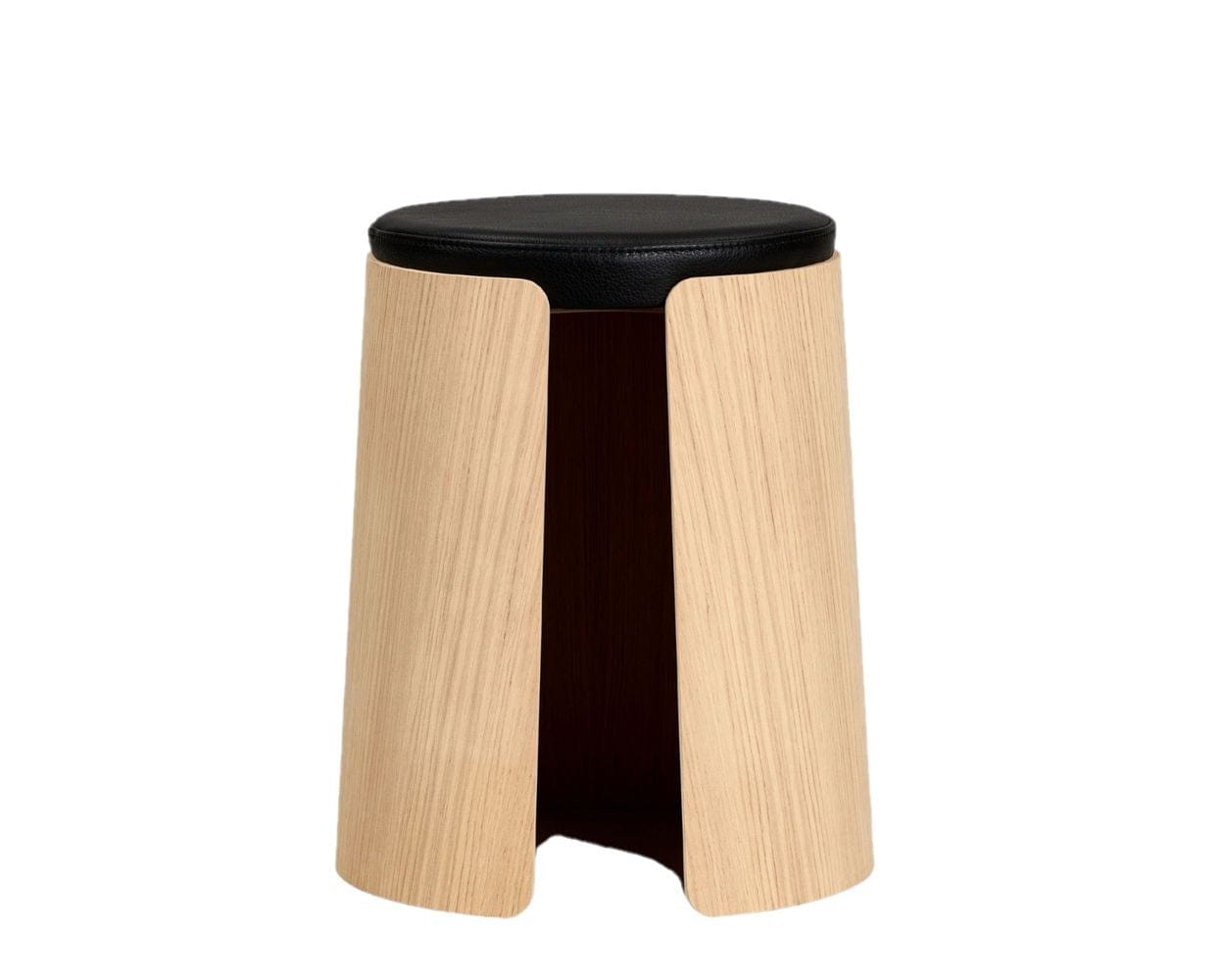 [product_category]-Loca Knax Stool Oak Soap/Black Leather Cushion, Large-LOCA-5711394954491-140698-LOC-1