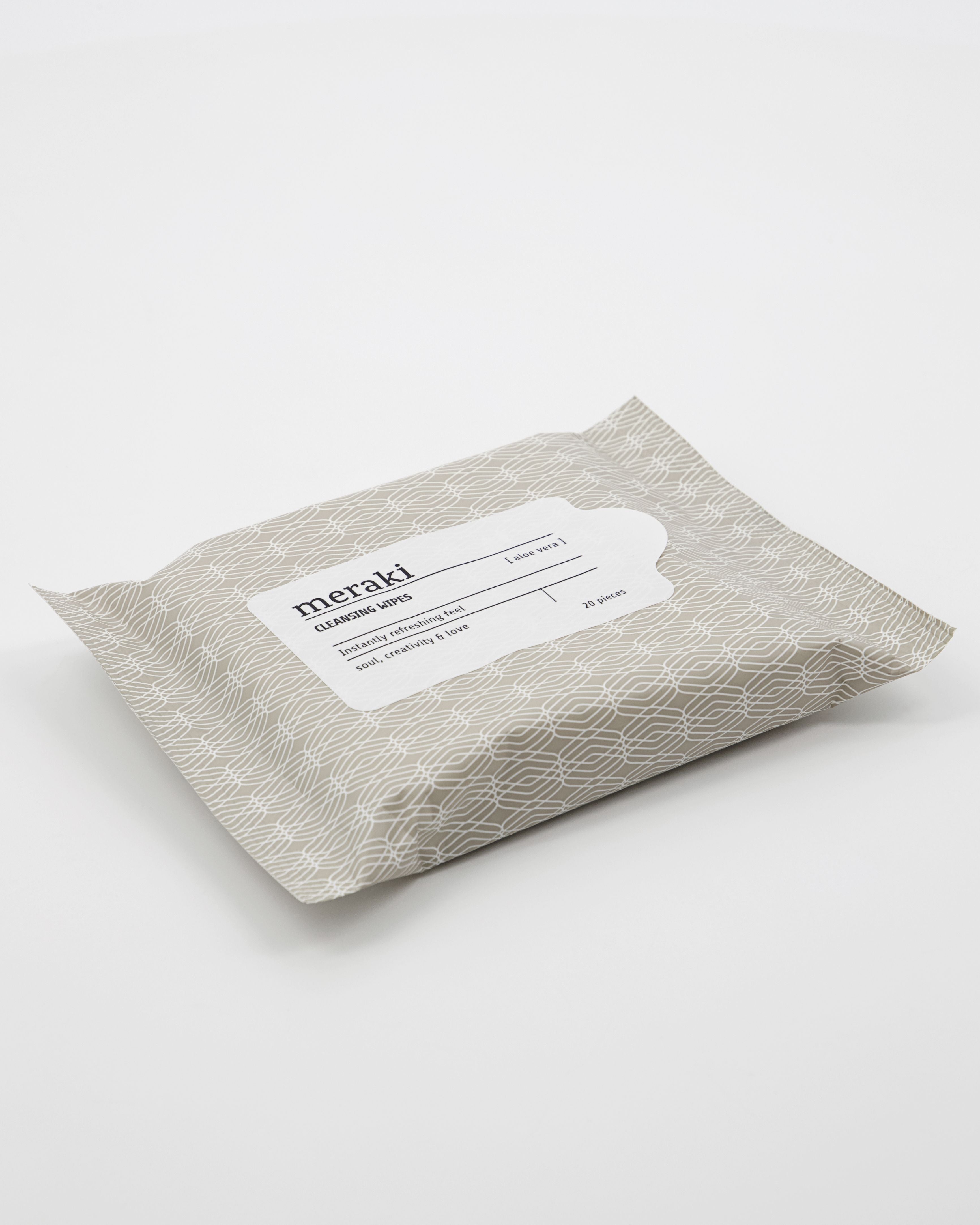 [product_category]-Meraki Cleansing Wipes Aloe Vera 20 Pcs., Brown/White-Meraki-5707644760820-308070031-MER-2