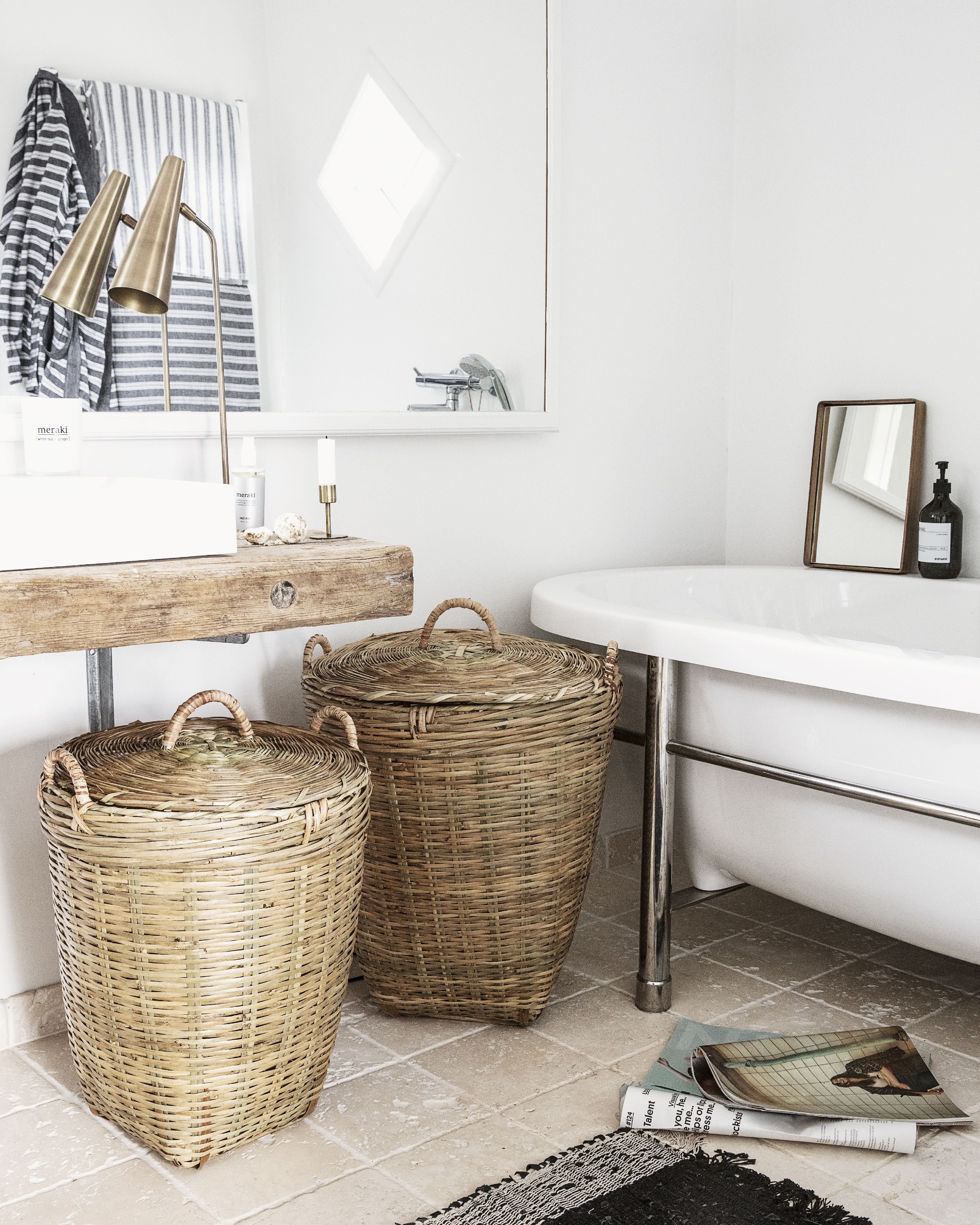 [product_category]-Meraki Tradition Storage Basket Made Of Bamboo Set Of 2, øx H: 45x58 & 40x48 Cm-Meraki-5707644536807-312430203-MER-2