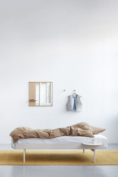 Moebe Wall Mirror With Shelf 70x72 Cm, Oak