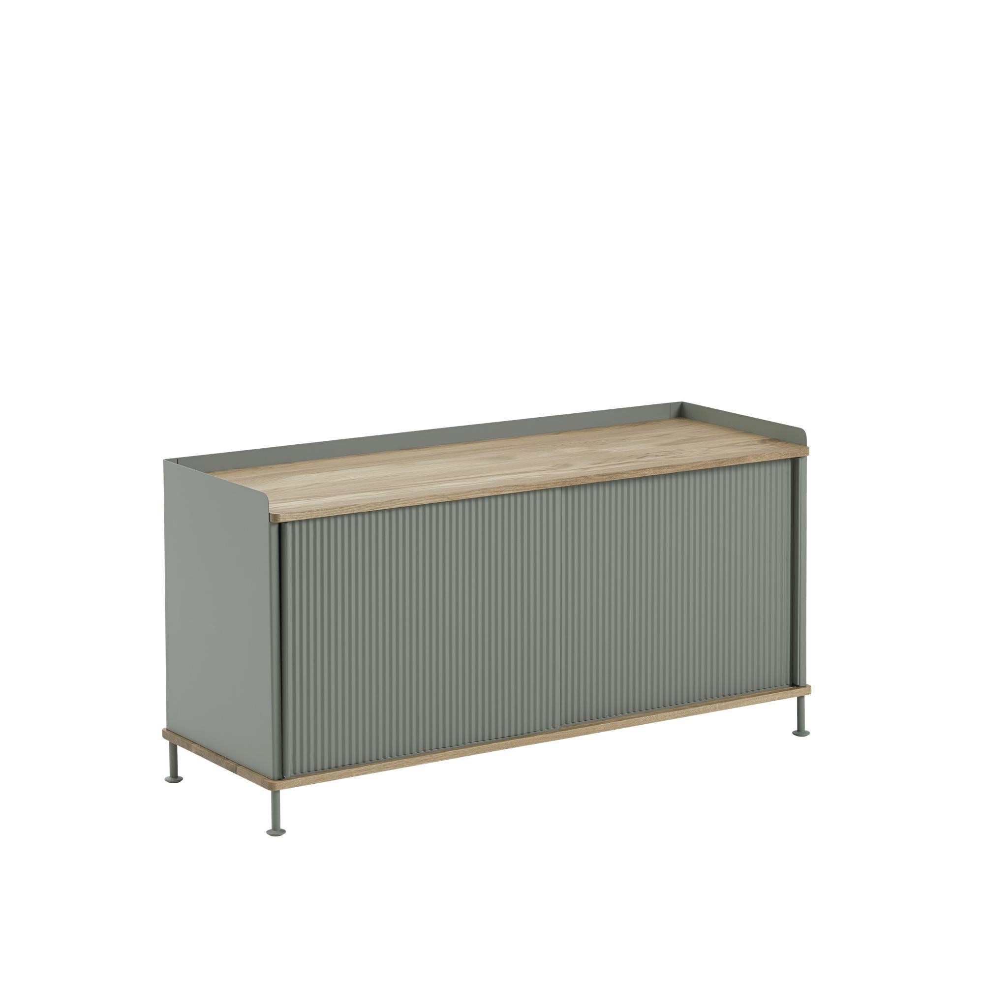 [product_category]-Muuto Enfold Cabinet Deep, Oak/Green-Muuto-5710562836324-83632-MUU-1