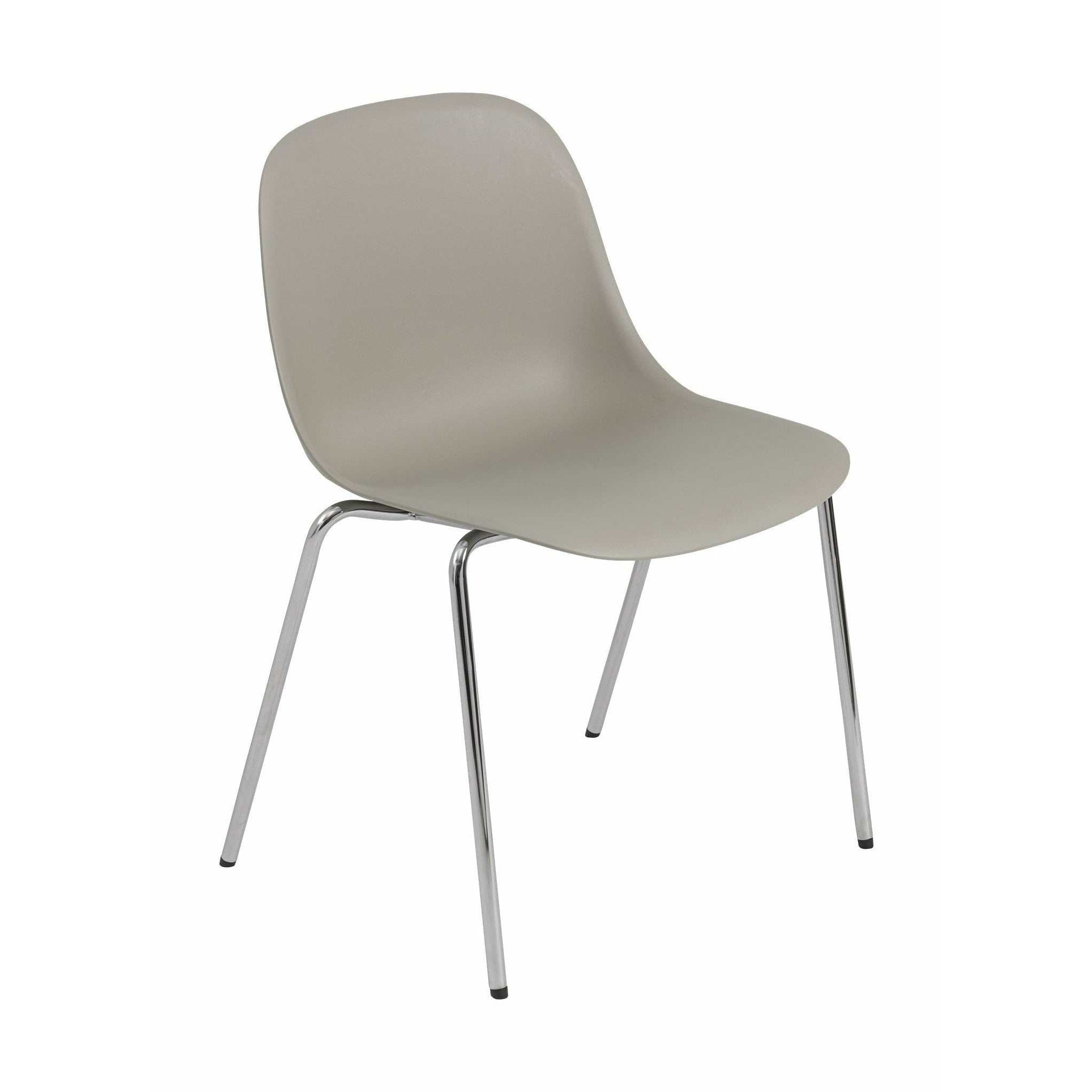 [product_category]-Muuto Fiber Side Chair Made Of Recycled Plastic A Base, Grey/Chrome-Muuto-5713298018989-59012-MUU-1