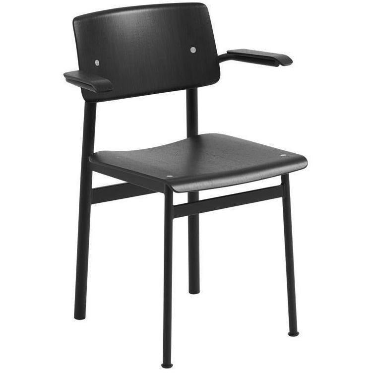 [product_category]-Muuto Loft Chair With Armrest, Black/Black-Muuto-5713295512367-34001-MUU-1