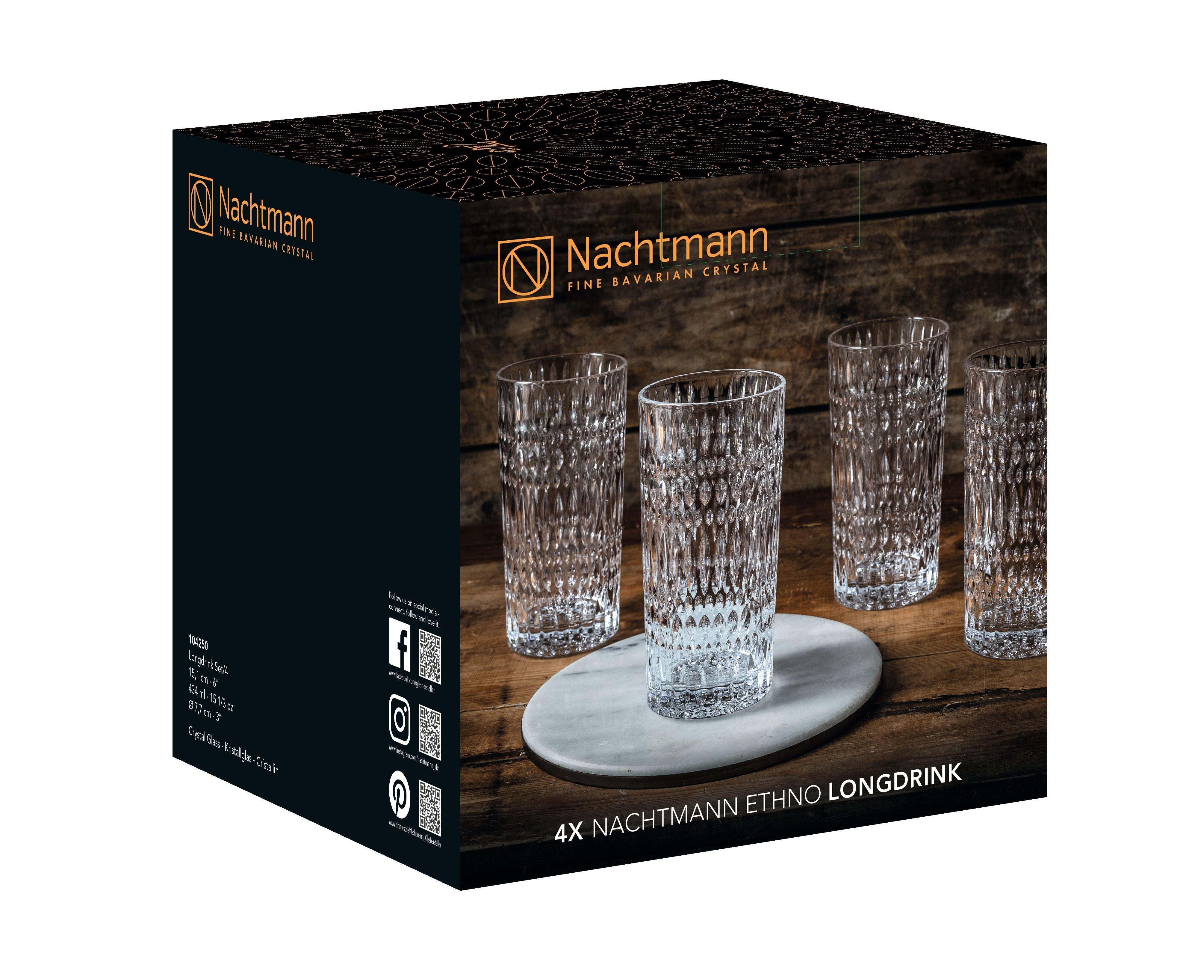 [product_category]-Nachtmann Ethno Long Drink Glass 434 Ml, Set Of 4-Nachtmann-4003762294195-104250-NAC-2