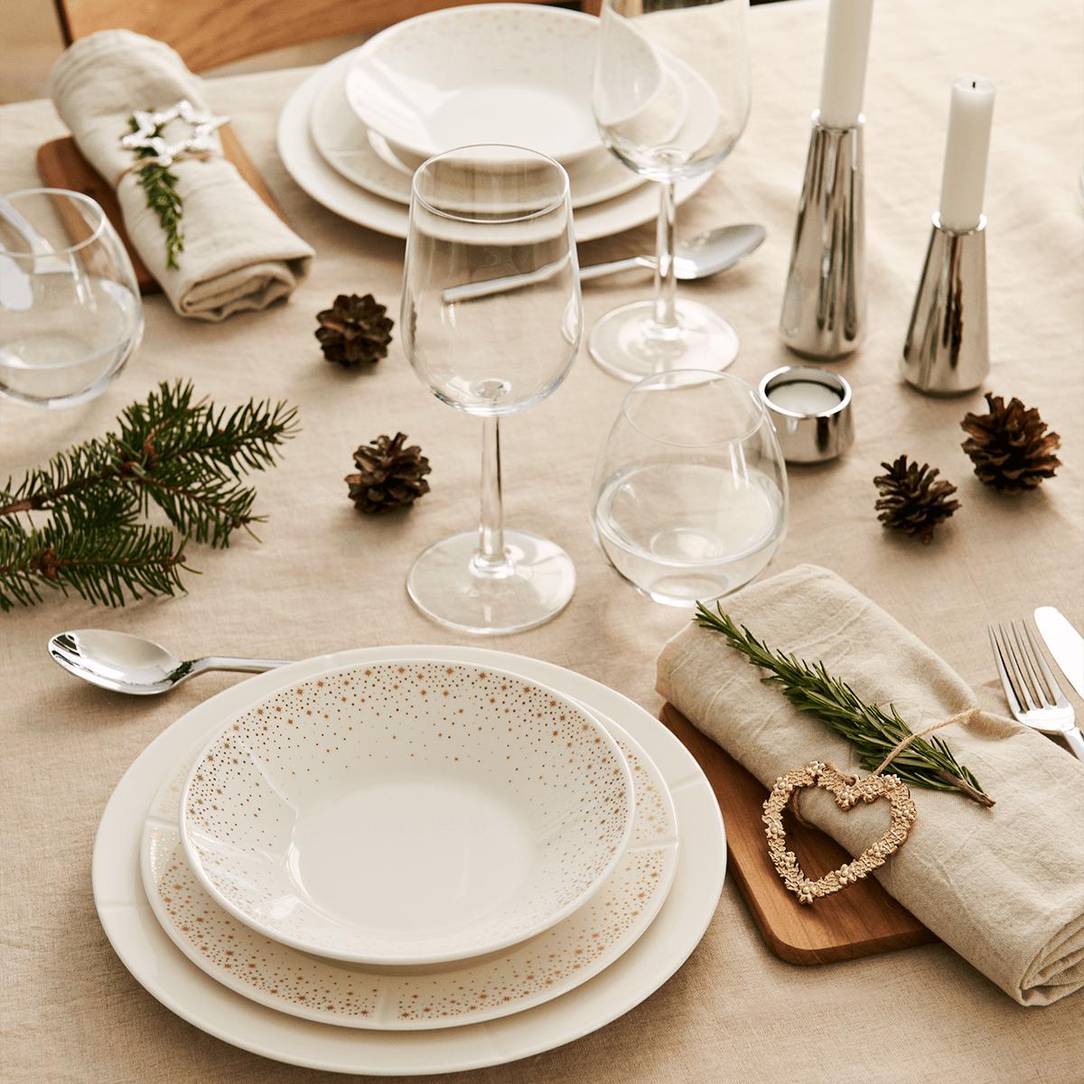 Rosendahl Grand Cru Moments Pastateller ø25 cm, Weiß mit Gold