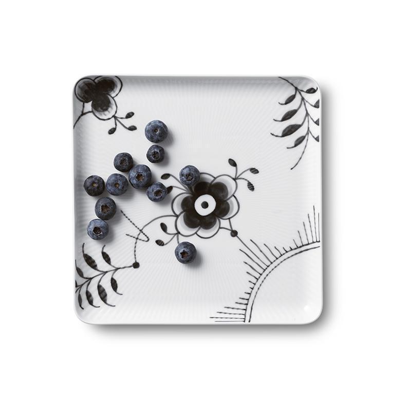 [product_category]-Royal Copenhagen Black Fluted Mega Plate Square, 20cm-Royal Copenhagen-5705140734864-1052399-ROY-2