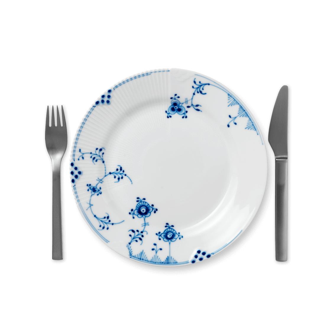 Royal Copenhagen Elements Blauer Teller, 22 cm