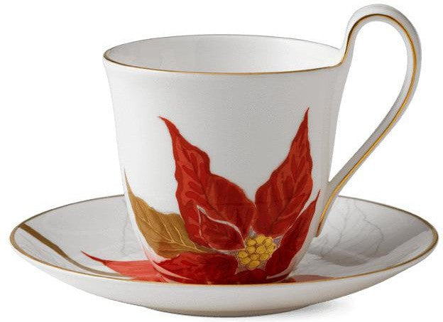 Royal Copenhagen Flora Mug With Saucer Poinsettia, 27cl