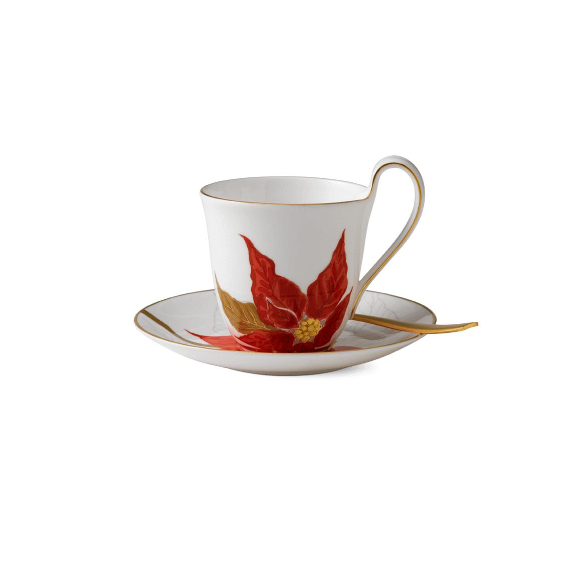 Royal Copenhagen Flora Mug With Saucer Poinsettia, 27cl