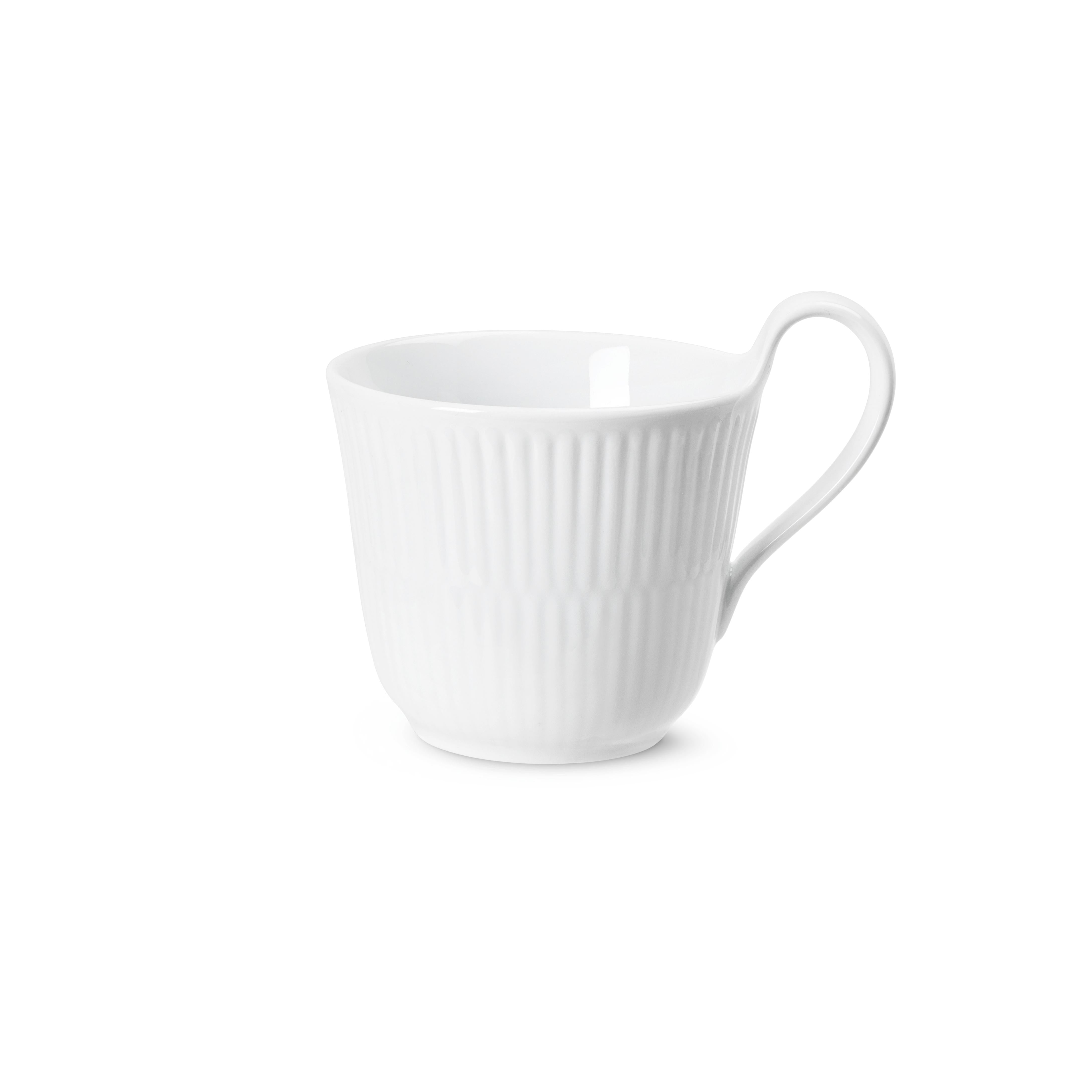 [product_category]-Royal Copenhagen White Fluted Cup With High Handle, 25 Cl-Royal Copenhagen-5705140739210-1062484-ROY-2