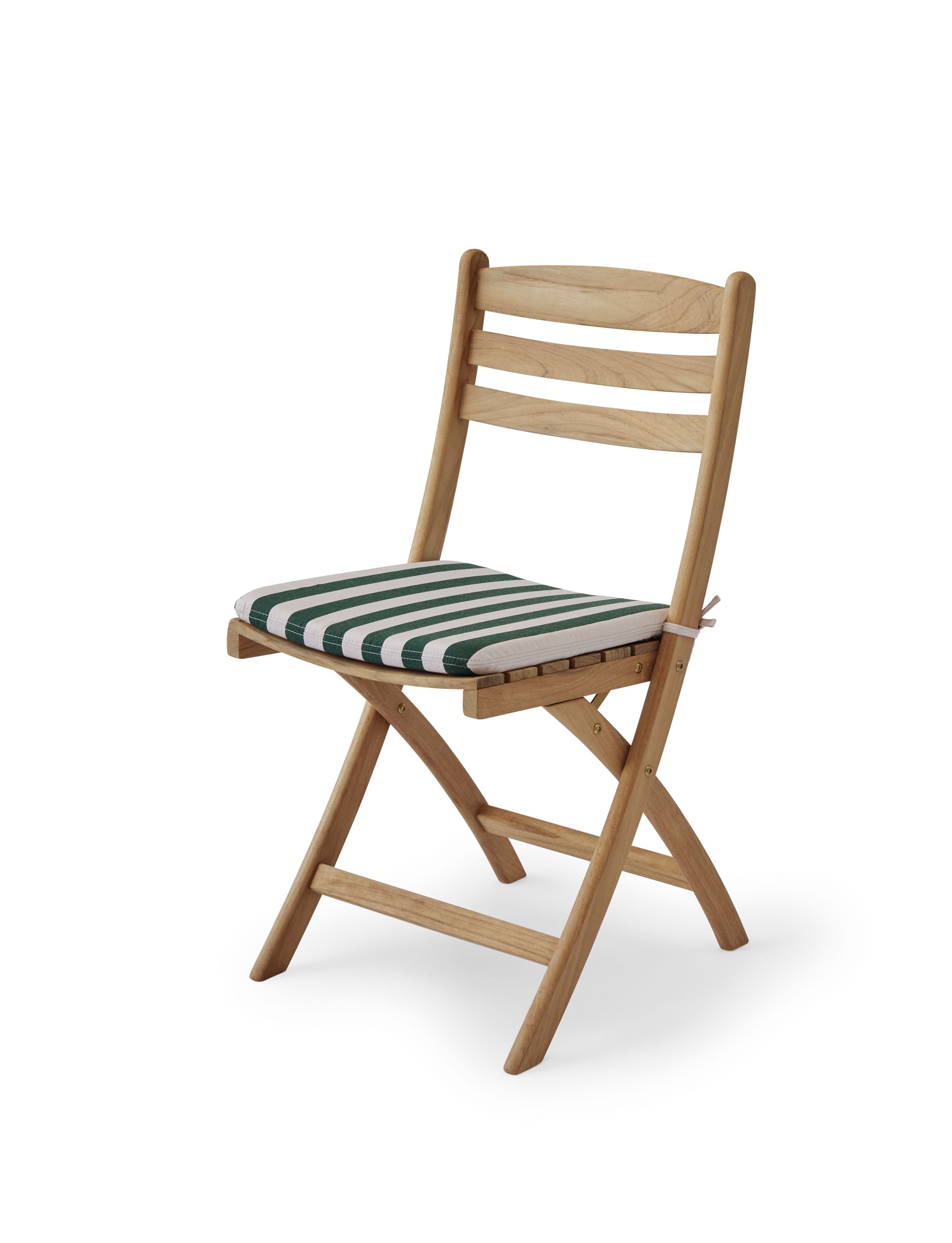 [product_category]-Skagerak Selandia Chair Cushion, Light Apricot/Dark Green Stripe-Skagerak-5706420116653-1961145-SKA-1