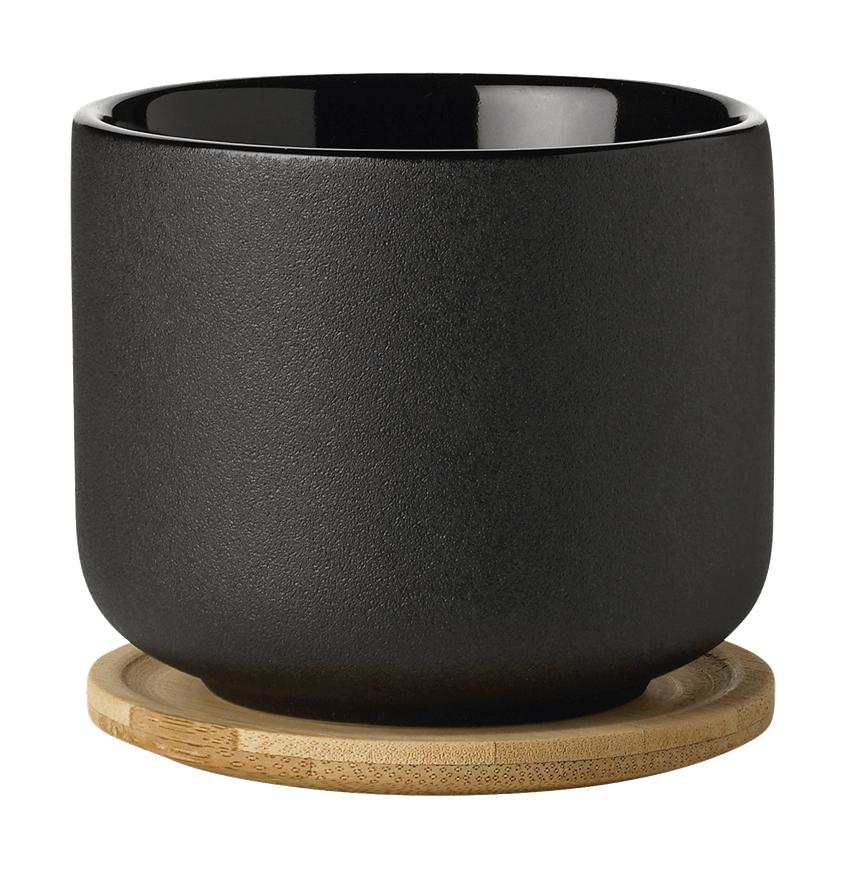 [product_category]-Stelton Theo Mug With Coaster 0,2 L, Black-Stelton-5709846016026-X-632-STE-1