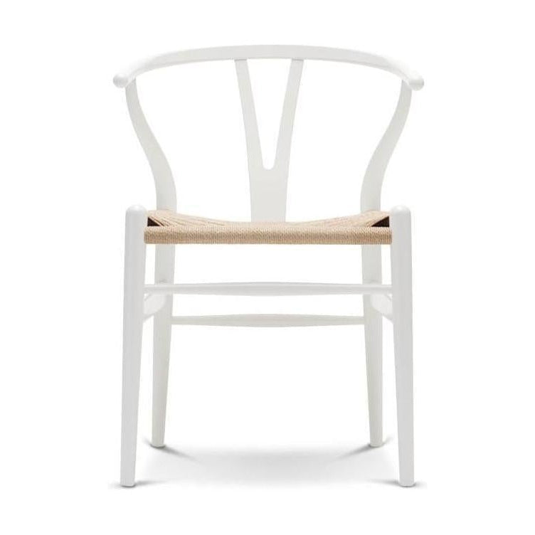 Carl Hansen Ch24 Y Chair Stuhl, Naturpapierkordel, Naturweiß