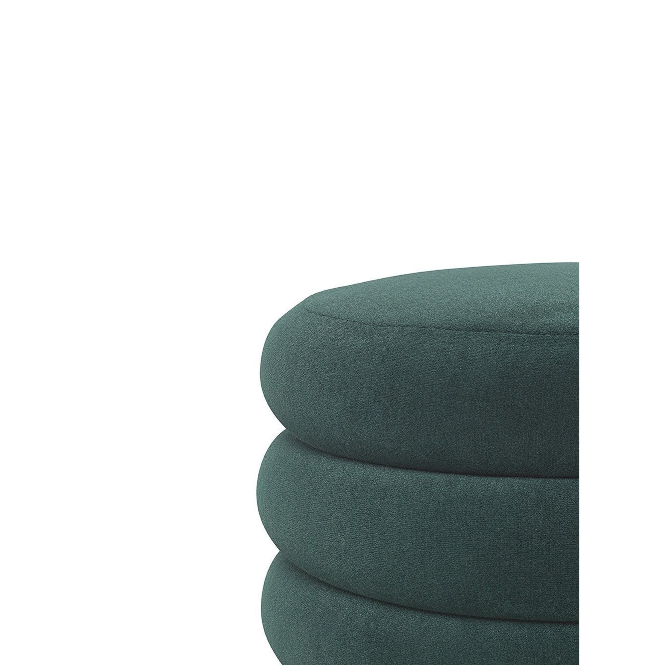 Ferm Living Pouf Rundhocker Dunkelgrün, ø90cm