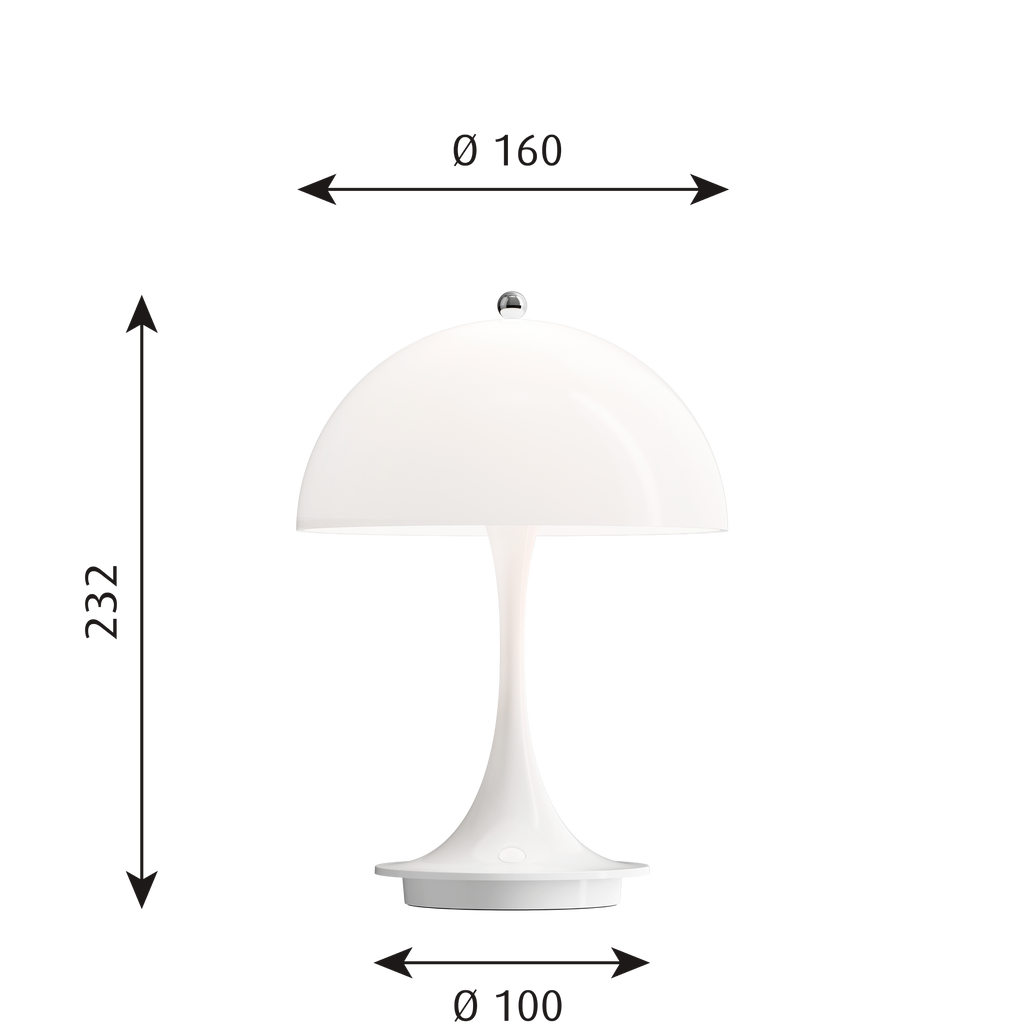 Louis Poulsen Panthella Portable Led 27 K V1, Opal