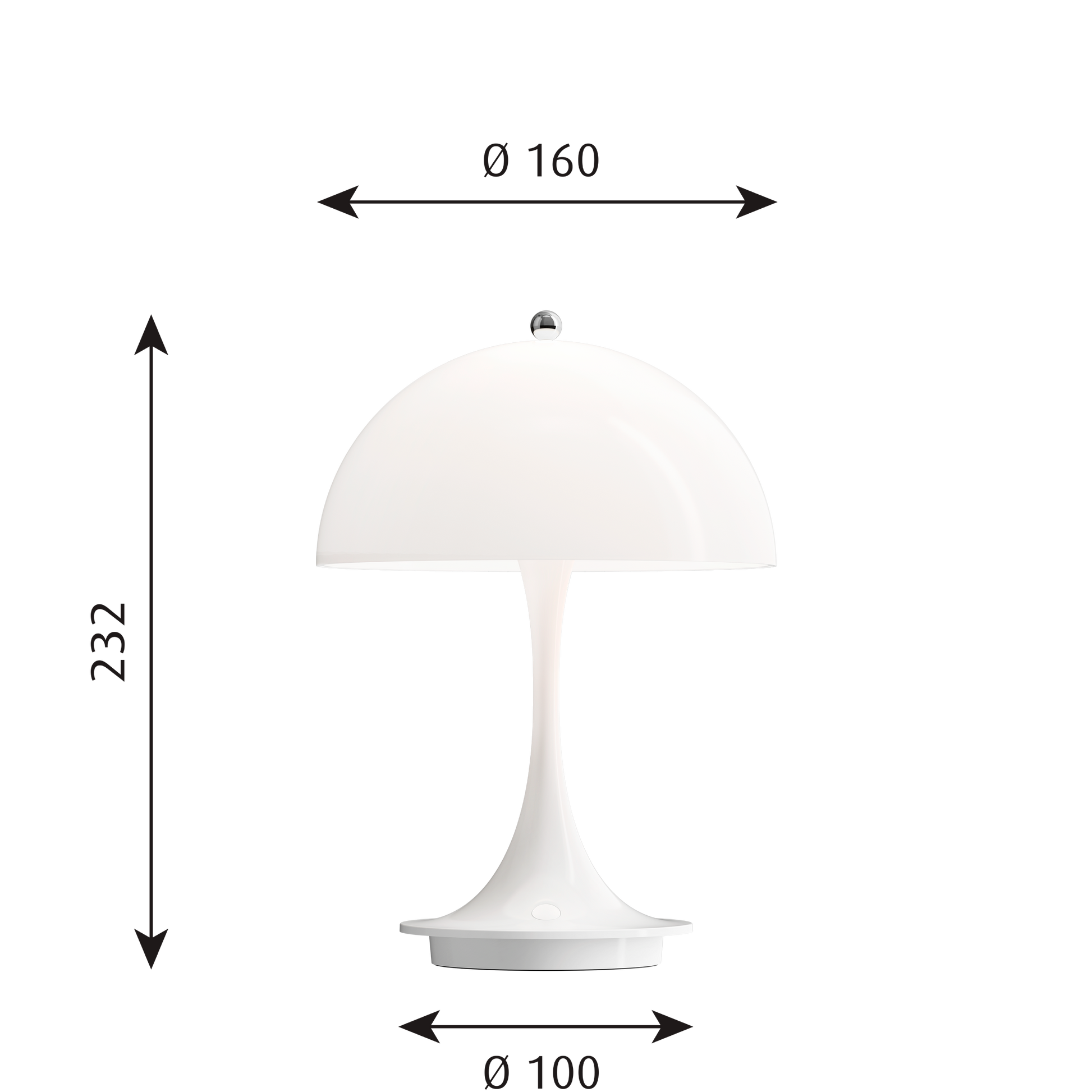 Louis Poulsen Panthella Portable Led 27 K V1, Opal