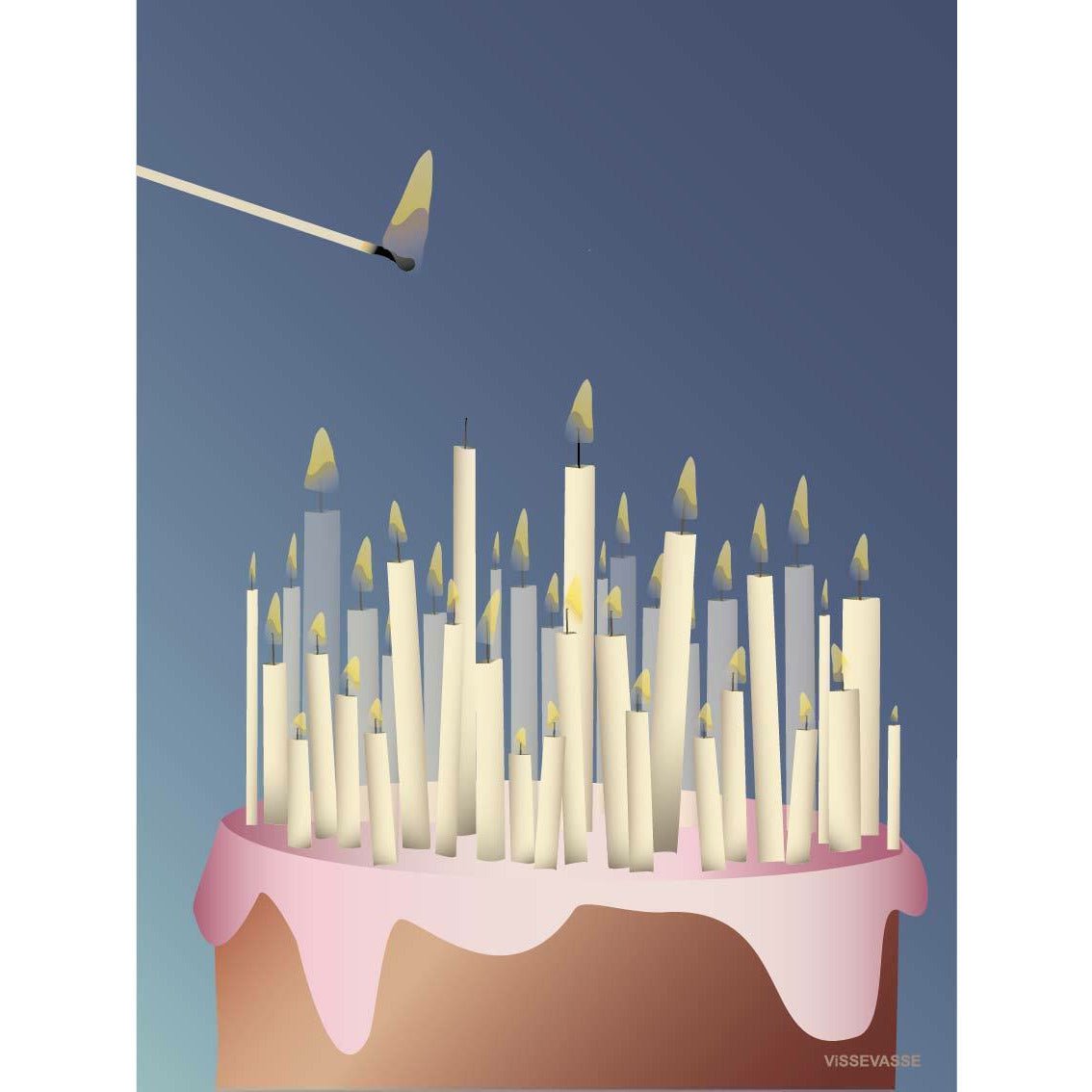 Vissevasse Cake With Candles Map, A7