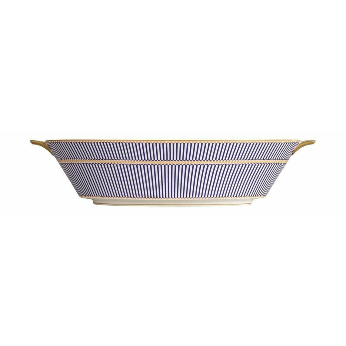 Wedgwood Anthemion Blue Oval Serving Bowl, W: 34 Cm
